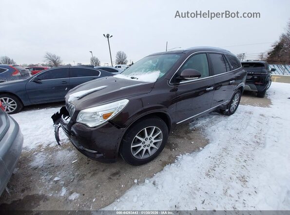 5GAKRBKD8HJ201663 2017 BUICK ENCLAVE Темно-бордовый Передняя левая четверть