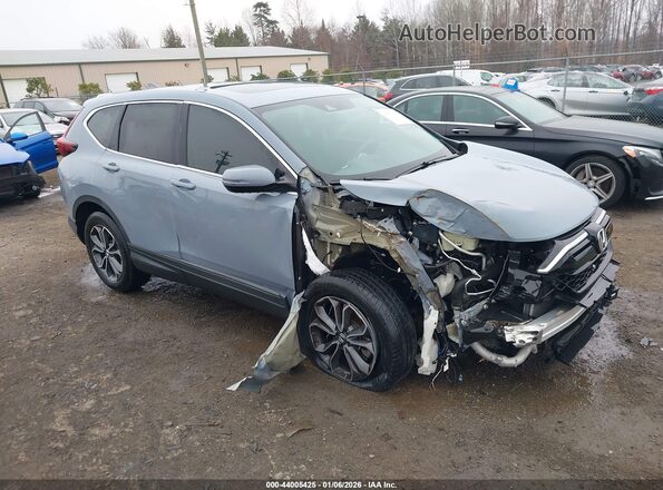 5J6RW2H80ML004138 2021 HONDA CRV Light Blue Передняя правая четверть