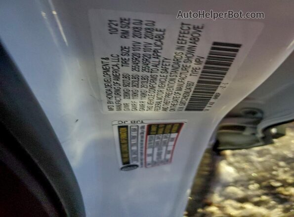 5J8TC2H62ML047657 2021 ACURA RDX White VIN sticker view