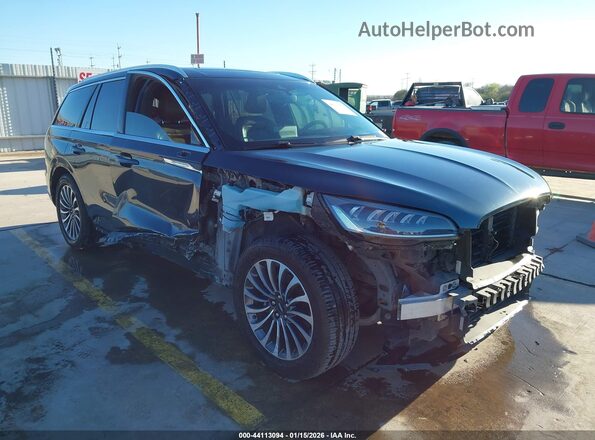 5LM5J7WC2MGL02604 2021 LINCOLN AVIATOR Синий Передняя правая четверть
