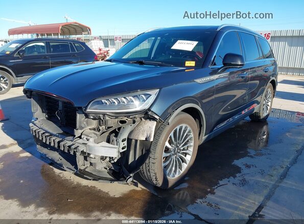 5LM5J7WC2MGL02604 2021 LINCOLN AVIATOR Синий Передняя левая четверть