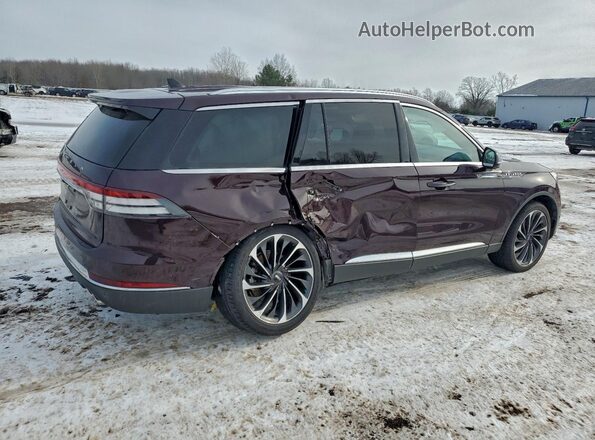 5LM5J7XC2RGL08568 2024 LINCOLN AVIATOR Бордовый Задняя правая четверть