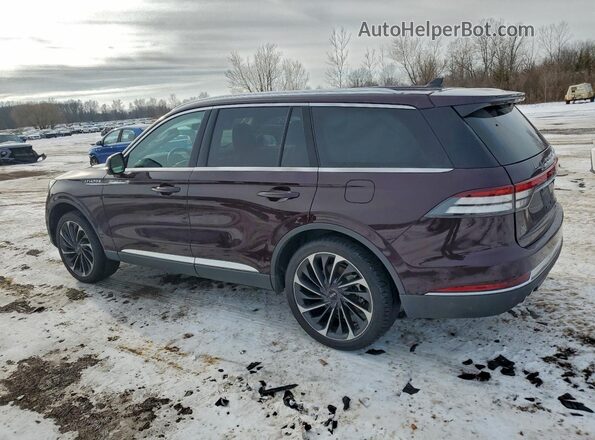 5LM5J7XC2RGL08568 2024 LINCOLN AVIATOR Бордовый Задняя левая четверть