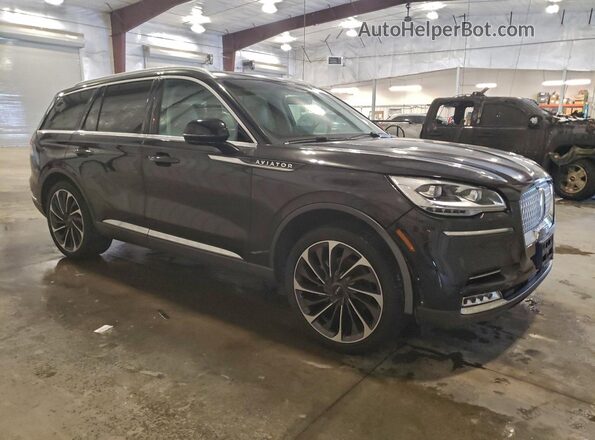 5LM5J7XC4MGL09312 2021 LINCOLN AVIATOR Черный Передняя правая четверть
