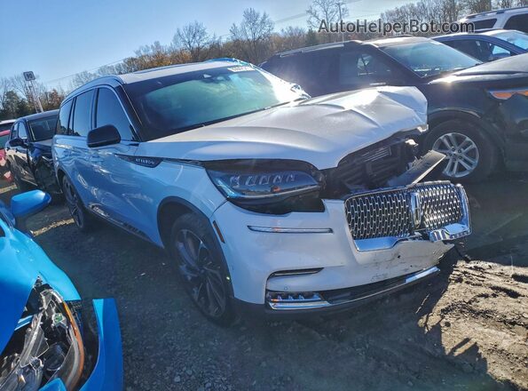 5LM5J7XC5MGL03163 2021 LINCOLN AVIATOR White Передня права чверть