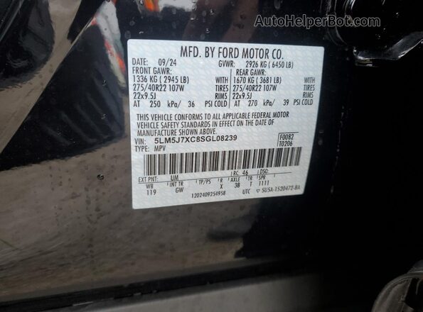 5LM5J7XC8SGL08239 2025 LINCOLN AVIATOR Black Շարժիչի բաժամունքի տեսք
