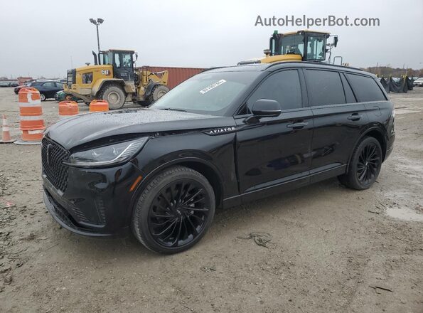 5LM5J7XC8SGL08239 2025 LINCOLN AVIATOR Black Առջևի ձախ երեք քառորդ տեսարան