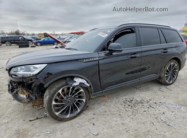5LM5J7XCXNGL10465 2022 LINCOLN AVIATOR Черный Передняя левая четверть