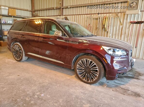 5LM5J9XC2MGL06033 2021 LINCOLN AVIATOR Бордовый Передняя правая четверть