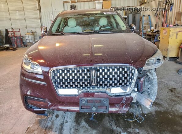 5LM5J9XC2MGL06033 2021 LINCOLN AVIATOR Бордовый Вид спереди