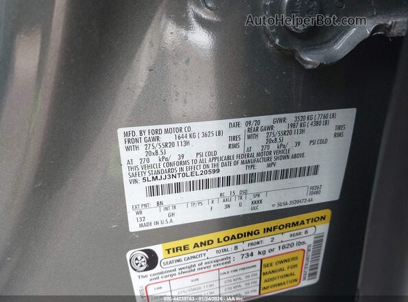 5LMJJ3NT0LEL20599 2020 LINCOLN NAVIGATOR Серый Вид подкапотного пространства