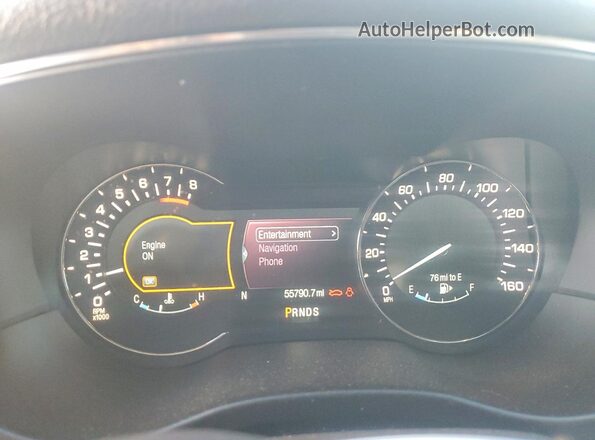 5LMTJ3DH4GUJ28300 2016 LINCOLN MKC Черный Вид щитка приборов