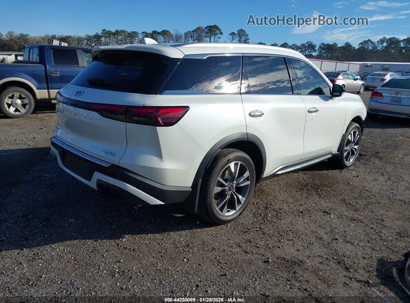 5N1AL1FS0SC333449 2025 INFINITI QX60 Белый Задняя правая четверть