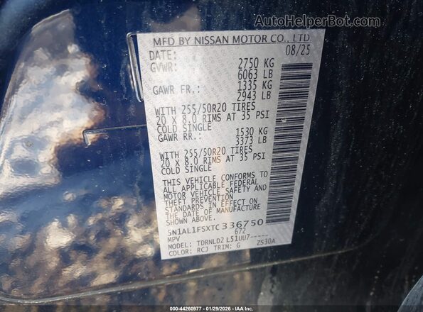 5N1AL1FSXTC336750 2026 INFINITI QX60 Blue Widok komory silnika