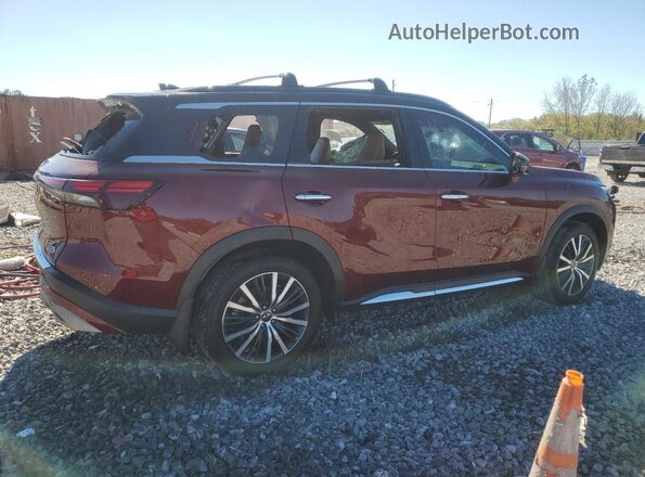 5N1AL1HU3SC337803 2025 INFINITI QX60 Бордовый Задняя правая четверть
