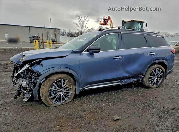 5N1AL1HU3SC345299 2025 INFINITI QX60 Синий Передняя левая четверть