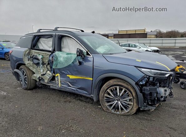 5N1AL1HU3SC345299 2025 INFINITI QX60 Синий Передняя правая четверть