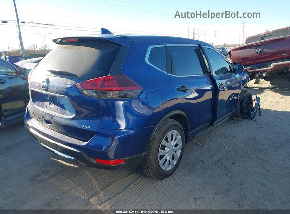 5N1AT2MV6KC813966 2019 NISSAN ROGUE Синий Задняя правая четверть