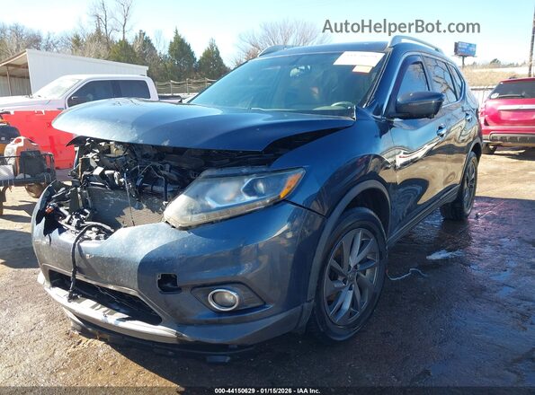 5N1AT2MVXGC884000 2016 NISSAN ROGUE Синий Передняя левая четверть