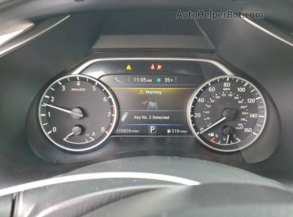 5N1AZ2MH2HN100424 2017 NISSAN MURANO Серебряный Вид щитка приборов