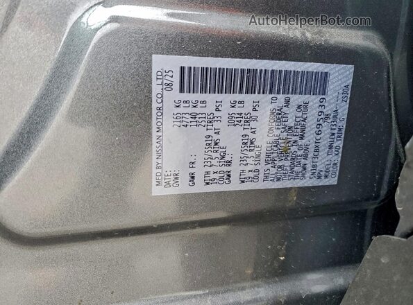 5N1BT3CBXTC695939 2026 NISSAN ROGUE Gray Սալոնի 360 աստիճան տեսք