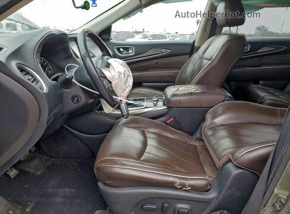 5N1DL0MN8HC516692 2017 INFINITI QX60 Зеленый Вид салона спереди