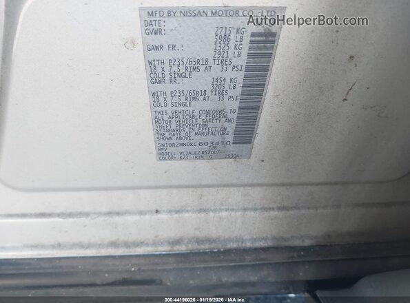 5N1DR2MN0KC603410 2019 NISSAN PATHFINDER Серебряный Вид подкапотного пространства