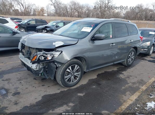 5N1DR2MN7JC607274 2018 NISSAN PATHFINDER Gray Vista tres cuartos delantera izquierda