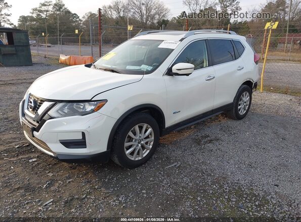 5N1ET2MV0HC787682 2017 NISSAN ROGUE HYBRID Белый Передняя левая четверть