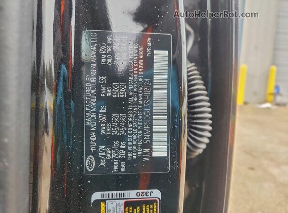 5NMP5DGL3SH112124 2025 HYUNDAI SANTA FE CALLIGRAPHY Black სალონის 360-გრადუსიანი ხედი