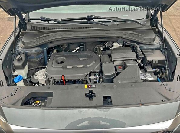 5NMS23AD9LH180654 2020 HYUNDAI SANTA Серый Вид салона спереди