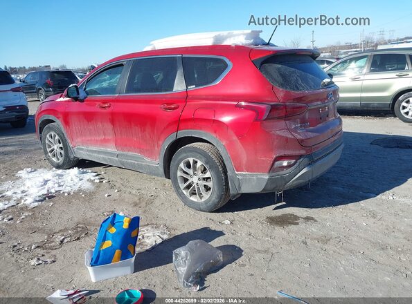 5NMS2CADXKH136774 2019 HYUNDAI SANTA FE Красный Задняя левая четверть