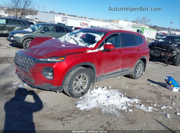 5NMS2CADXKH136774 2019 HYUNDAI SANTA FE Красный Передняя левая четверть
