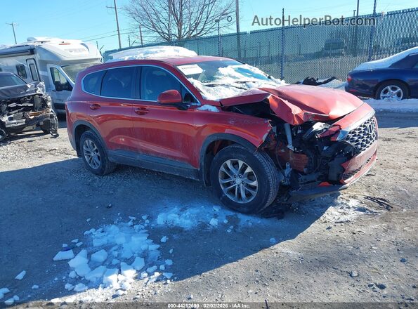 5NMS2CADXKH136774 2019 HYUNDAI SANTA FE Красный Передняя правая четверть
