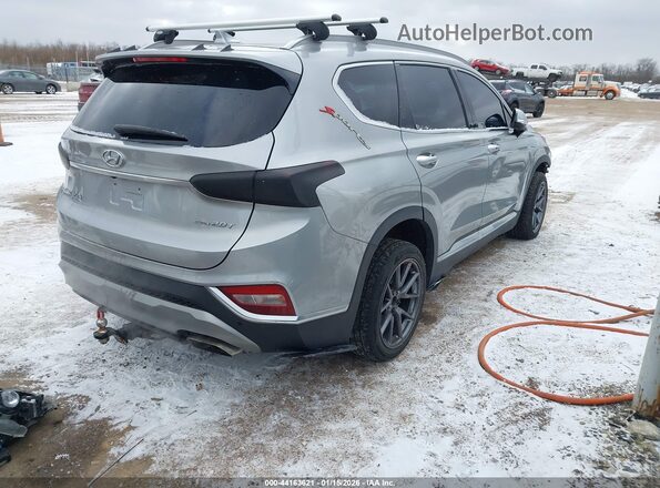 5NMS3CAA7LH205814 2020 HYUNDAI SANTA FE Серебряный Задняя правая четверть