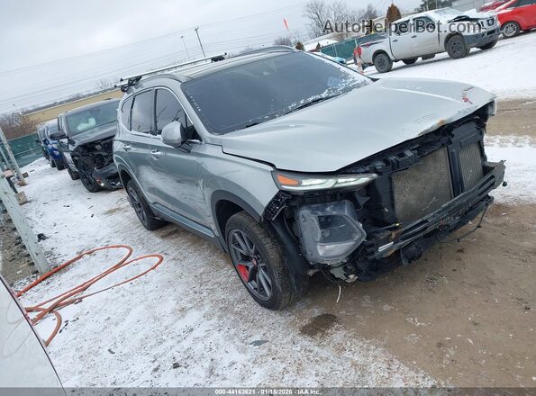 5NMS3CAA7LH205814 2020 HYUNDAI SANTA FE Серебряный Передняя правая четверть