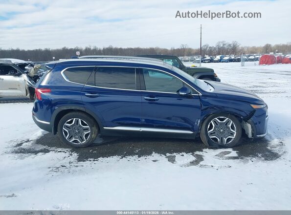 5NMS3DA1XPH004825 2023 HYUNDAI SANTA FE HYBRID Синий Вид задней части салона