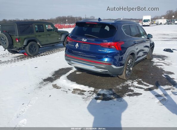 5NMS3DA1XPH004825 2023 HYUNDAI SANTA FE HYBRID Синий Задняя правая четверть