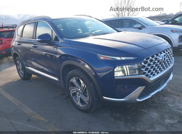 5NMS3DAJ9MH339960 2021 HYUNDAI SANTA FE Синий Передняя правая четверть
