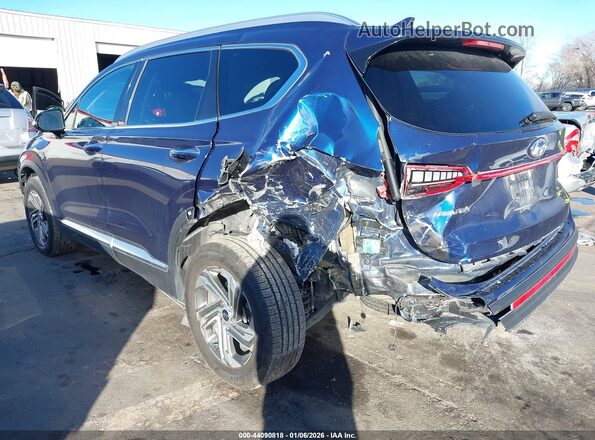5NMS3DAJ9MH339960 2021 HYUNDAI SANTA FE Синий Задняя левая четверть