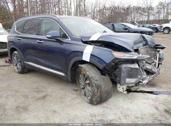 5NMS53AD7KH042519 2019 HYUNDAI SANTA FE Синий Передняя правая четверть