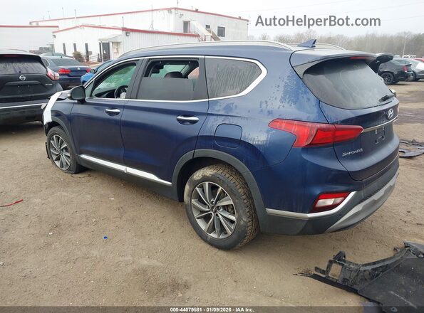 5NMS53AD7KH042519 2019 HYUNDAI SANTA FE Синий Задняя левая четверть