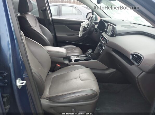 5NMS53AD7KH042519 2019 HYUNDAI SANTA FE Синий Вид салона спереди