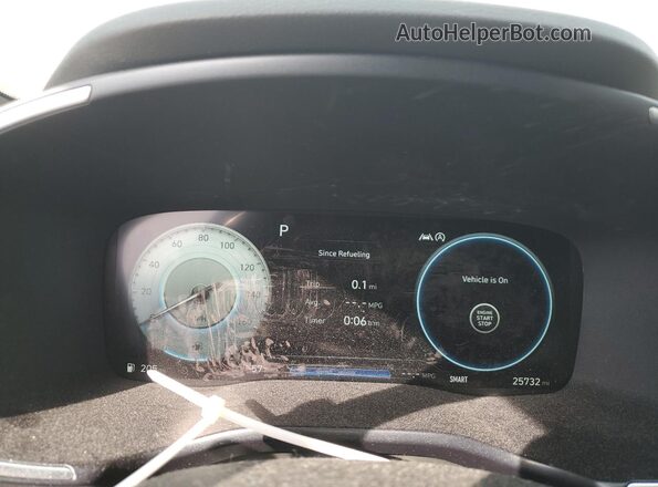 5NMS54AL0PH559410 2023 HYUNDAI SANTA FE CALLIGRAPHY Blue ხელსაწყოთა პანელის ხედი