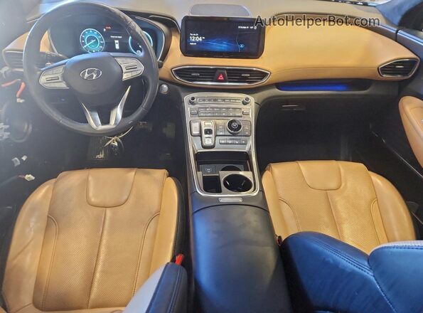5NMS54AL2PH583675 2023 HYUNDAI SANTA FE CALLIGRAPHY Blue Widok deski rozdzielczej