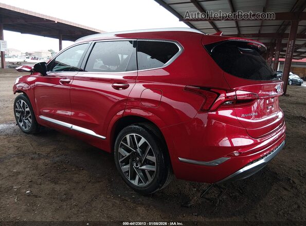 5NMS54ALXNH416185 2022 HYUNDAI SANTA FE CALLIGRAPHY Red უკანა მარცხენა