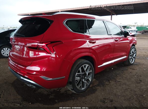 5NMS54ALXNH416185 2022 HYUNDAI SANTA FE CALLIGRAPHY Red უკანა მარჯვენა