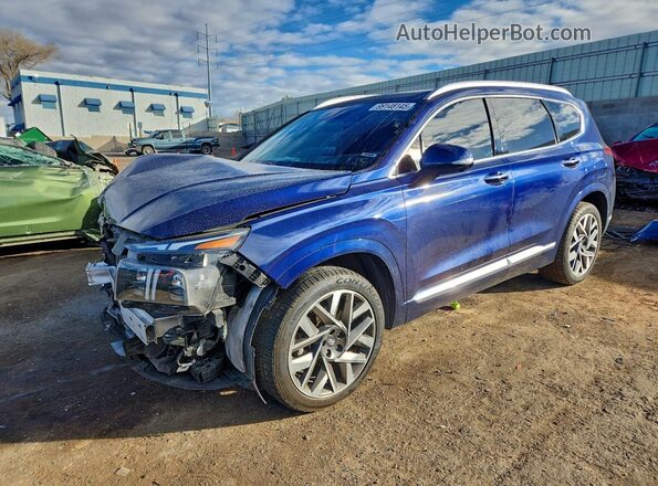 5NMS54ALXNH466861 2022 HYUNDAI SANTA FE CALLIGRAPHY Blue წინა მარცხენა ხედი სამი მეოთხედიდან