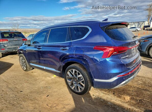 5NMS54ALXNH466861 2022 HYUNDAI SANTA FE CALLIGRAPHY Blue უკანა მარცხენა