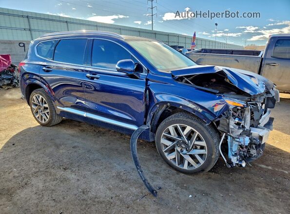 5NMS54ALXNH466861 2022 HYUNDAI SANTA FE CALLIGRAPHY Blue წინა მარჯვენა